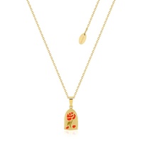 Disney Couture Kingdom - Beauty and the Beast - Enchanted Rose Necklace Yellow Gold