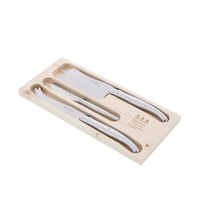 Jean Dubost Laguiole Simplicite - 3pc Cheese Knife Set Stainless Steel