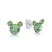 Disney Couture Kingdom - Mickey Birthstone Earrings - August Peridot