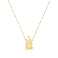 Disney Couture Kingdom - Beauty and the Beast - Enchanted Rose Necklace Yellow Gold