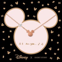 Disney X Short Story Necklace Mickey Ears - Rose Gold