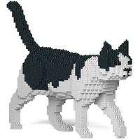 Jekca Animals - Black & White Cat Walking 28cm