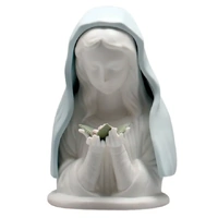 Porcelain Blue Madonna Statue