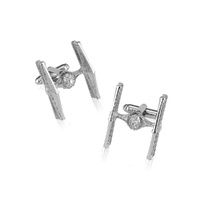 Disney Couture Kingdom - Star Wars - TIE Fighter Cufflinks White Gold