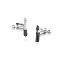 Disney Couture Kingdom - Star Wars - Darth Vader and Luke Skywalker Lightsaber Cufflinks White Gold and Gunmetal Plated