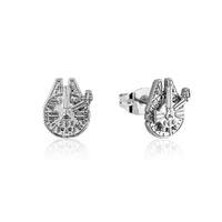 Disney Couture Kingdom - Star Wars - Millennium Falcon Stud Earrings White Gold