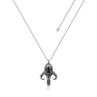 Disney Couture Kingdom - Star Wars - The Mandalorian Mythosaur Skull Necklace White Gold and Gunmetal Plated