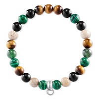 Thomas Sabo Charm Club - Brown, Green & White Charm Bracelet