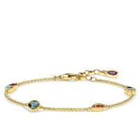 Thomas Sabo Bracelet - Colourful Stones Yellow Gold