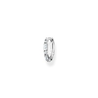 Thomas Sabo Charm Club - Single Hoop with Stones Silver Earring 1.4cm