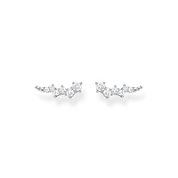 Thomas Sabo Charm Club - Ear Climber White Stones Silver Earrings