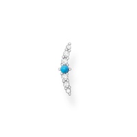 Thomas Sabo Charm Club - Single Stud Turquoise Stone Silver Earring