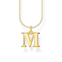 Thomas Sabo Charm Club - Letter "M" Yellow Gold Necklace