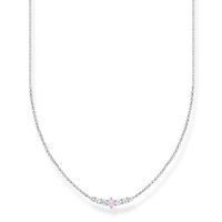 Thomas Sabo Charm Club - Pink Stone Silver Necklace