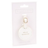 Willow & Rose Luggage Tag - White