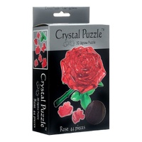 3D Crystal Puzzle - Red Rose