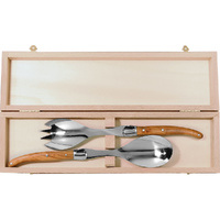 Jean Dubost Laguiole Specialist - 2 Piece Salad Server Set Olivewood