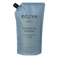 Ecoya Hand & Body Wash Refill - Sandalwood & Amber