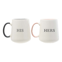 Wedding His & Hers Mug Set by Splosh