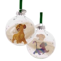 Disney D100 Christmas By Widdop And Co Glass Bauble - Simba