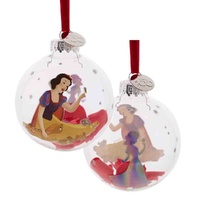 Disney D100 Christmas By Widdop And Co Glass Bauble - Snow White