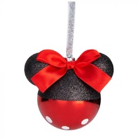 Disney Christmas By Widdop And Co Glitter Bauble: Minnie Mouse