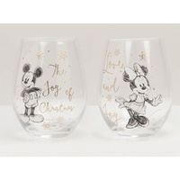 Disney Collectable By Widdop And Co Glasses Set of 2: Mickey & Minnie