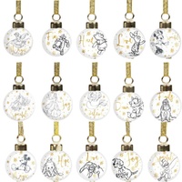 Disney Christmas By Widdop And Co Ceramic Mini Baubles Set Of 15