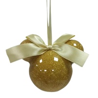 Disney Christmas By Widdop And Co Bauble - Pastel Gold Glitter