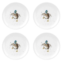 Wrendale Designs By Royal Worcester Coupe Plates - Duck Set of 4