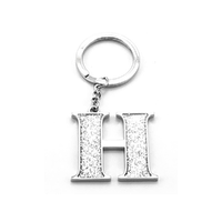 Whitehill Keyrings - Silver Glitter Keyring "H"