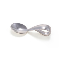 Whitehill Baby - Silverplated Baby Feeding Spoon - Beaded Handle