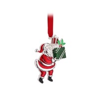 Whitehill Christmas - Santa With Giftbox Hanging Ornament