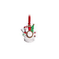 Whitehill Silver Hanging Ornament - Santa in Steam Train