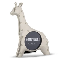 Whitehill Baby - Silver Plated Giraffe Frame 5cm x 5cm