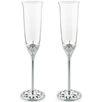 Whitehill Barware - Toasting Flutes with Crystals (Set of 2)