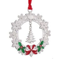 Whitehill Christmas - Wreath with Tree Pendant Hanging Ornament