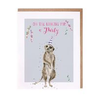Wrendale Designs Greeting Card - On The Lookout For a Party