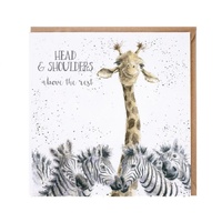 Wrendale Designs Greeting Card - Head & Shoulders above the rest