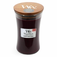 WoodWick Large Candle - Black Plum Cognac 