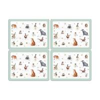 Wrendale Designs by Pimpernel Placemats - Woodland Animals Set of 4 Large
