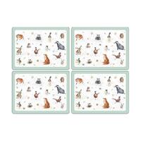 Wrendale Designs by Pimpernel Placemats - Woodland Animals Set of 4 Large