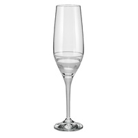 Bohemia Crystal Circle Matte Flute 200ml Set of 2